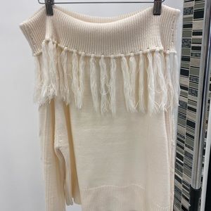 Cream off the shoulder sweater